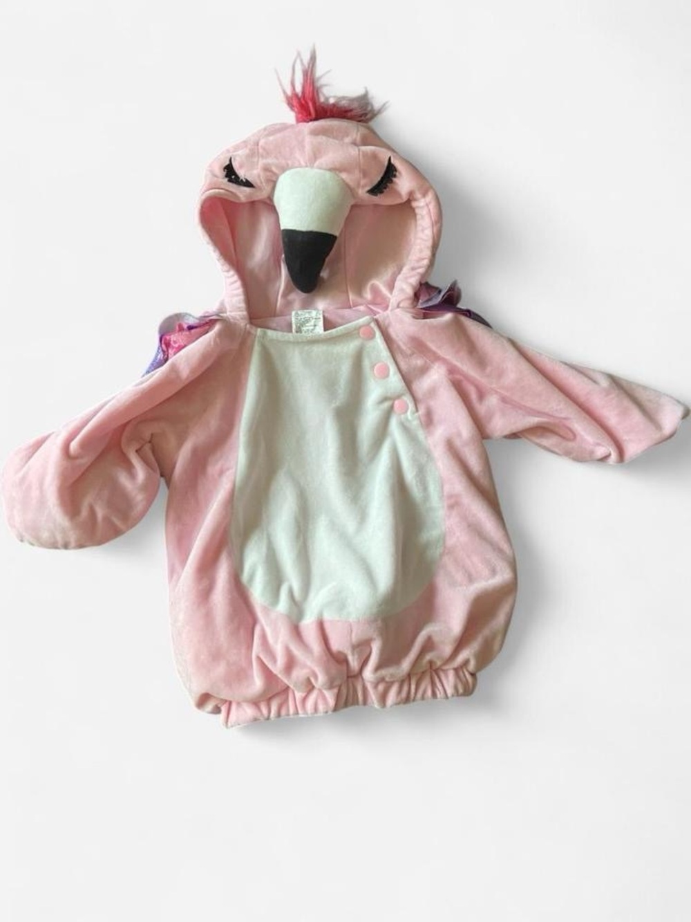 Pink Flamingo Hooded Infant Costume Pullover
